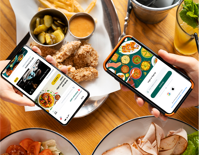 Customers using Pasikuthey mobile app to order food